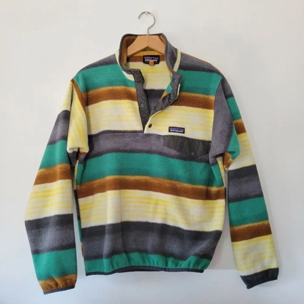 Patagonia Synchilla Snap T Painted Fitz Stripe Fleece Pullover Men’s Small